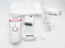 Braun Silk Epil 9 - Weiß/Rosa - mit Zubehör