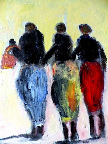 Malerei auf papier freunde - malerei,