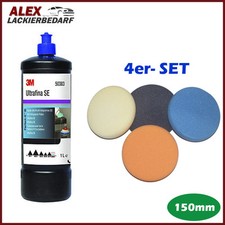 3M 50383 Perfect-it III Anti-Hologramm Politur 1L + 4x Polierschwamm Set 150mm