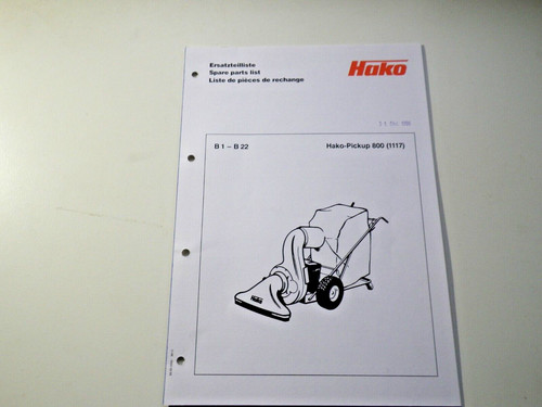 Ersatzteilliste hako pickup - ersatzteilliste,
