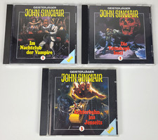 3 x John Sinclair CD's 1 2 3, Nachtclub der Vampire, Totenkopfinsel, Achterbahn