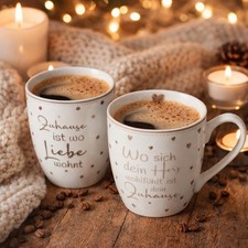 2er Set Kaffeetassen Zuhause