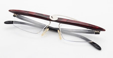 TATTOO Brille Mod Valentine 90s Vintage Bohrbrille Balkenbrille Weinrot Silber