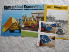 3 Prospekte Kramer Allrad Seiten-Schwenkschaufel Hochkippschaufel und Foto