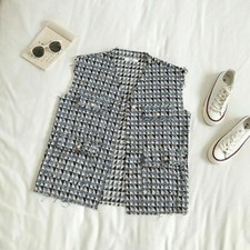 Damen Hundezahn Tweed Weste