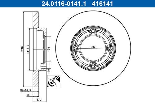 Bremsscheibe vorderachse - bremsscheibe,