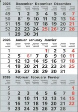 Ersatzkalendarium Block 2026 - 2027 magnetisch Tischkalender Edelstahl