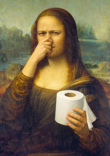 Mona lisa wandbild - wc, a4