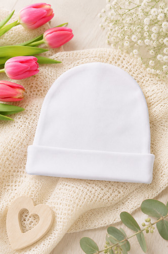 Baby mütze weiß 80 - weiß, 50-80