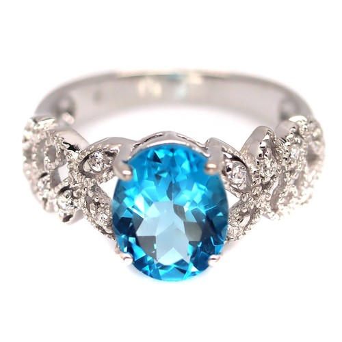 Schweizer blauer topas ring - schweizer,
