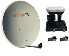 Sat Anlage 80cm Spiegel Astra/Eutelsat Twin Monoblock LNB 3° HDTV 2-Teilnehmer