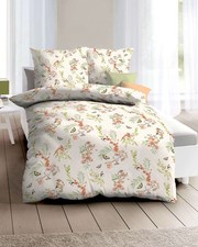 Kaeppel Gots Jersey Bettwäsche Set Spring Birds Aprikot 135x200 + 80x80 cm