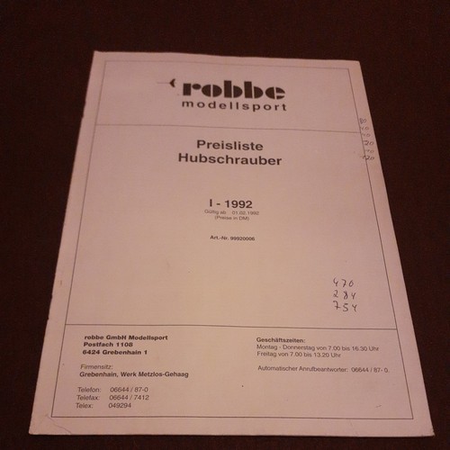 Robbe modellbau preisliste - robbe,