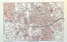 Alte Lithographie, Stadtplan