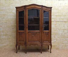 ANTIK! Vitrinenschrank restauriert Chippendale Louis XV Eichenholz um 1920
