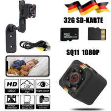 Mini-Kamera 1080P Full HD Nachtsicht Bewegungserkennung DVR DV Schwarz