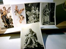 Sakrale Kunst. Engel / Heiligenfiguren / Maria mit dem Kinde. 5 x Alte Ansichtsk