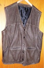 Herren Weste echt Leder braun