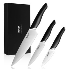 hecef® Küchenmesser Set 3tlg Full-tang Super Scharfe Kochmesser Profi Messer