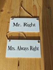 HOLZSCHILDER MR RIGHT & MRS
