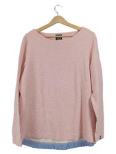 s'questo Damen Langarmshirt Gr. 44/XXL Pink Casual Strukturmuster