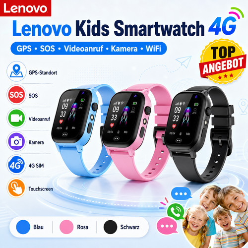 Lenovo kids smartwatch - kids, 4g
