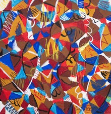 Helmut Dittmann Abstrakte Komposition Nachkriegskunst Berlin Gouache 1986