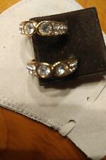  Ohrstecker Modeschmuck in Goldlegierung mit Strass 