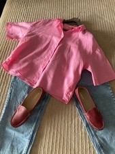 H&M leinen bluse Gr. M rosa