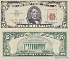 United States: 5 Dollars 1963  Red Seal from USA # A 11937688 A - XF