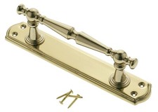 Türgriff Messing Stoßgriff Vintage gold Torgriff Stangengriff Jugendstil Blende