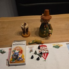 Seiffener Nussknacker Räuchermann Erzgebirge  ARM ABGEBROCHEN