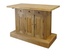 Theke Bar Tresen Hausbar Landhausstil Teakholz unbehandelt B:160 cm (11226)