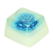 White Rose Resin Keycap HandMade CorrosionResistant Universal Mechanical Key HOT