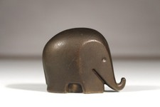 Luigi COLANI (1928-2019) Bronze Skulptur Elefant Miniatur 6,5cm 1970s