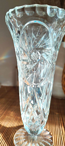 Vintage bleikristall kelchvase - vintage,