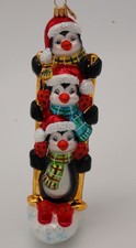 Glas ornament pinguine auf - glas-ornament,