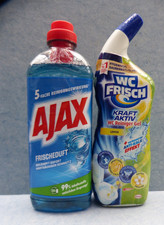 28119. Ajax Frischeduft 1 L  + WC Frisch Reiniger Gel Lemon 750 ml