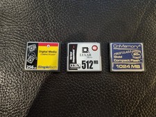 ★ 3x COMPACTFLASH Speicherkarten 1024 MB (1 GB) + 512 MB + 256 MB Lexar CnMemory