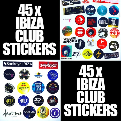 Ibiza club stickers - 45,