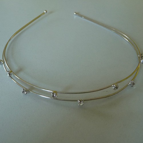 Diadem silber kristalle - silber,