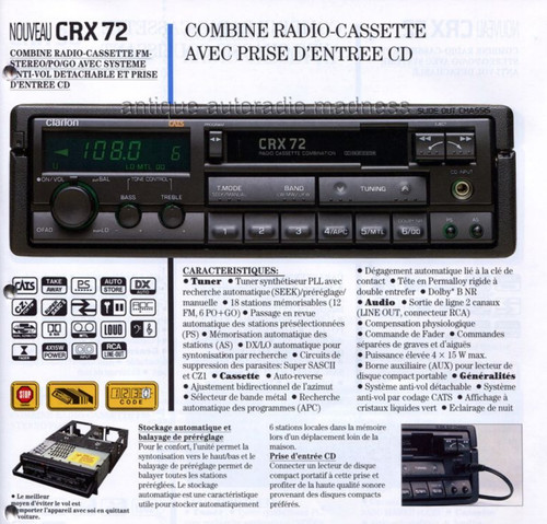 Clarion crx autoradio - clarion,