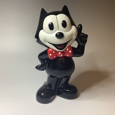 Felix the Cat Money Bank Figure Felix der Kater Spardose Keramik Vintage Sammler