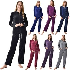 Damen Trainingsanzug Nicki Jogginganzug Langarm Freizeitjacke Sporthose Pyjama
