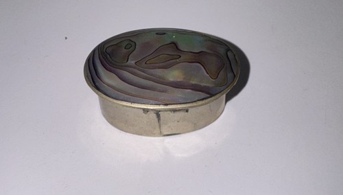 Vintage alpaka mexiko - mexiko, abalone