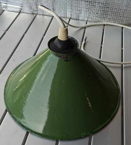 Alte original emaille lampe - original,