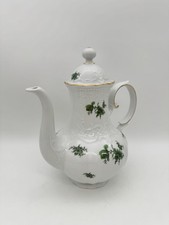 Wunderschöne Teekanne / Kaffeekanne , Seltmann Weiden Bavaria Wien  Grüne Blumen