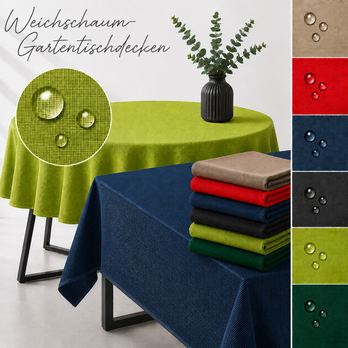 Gartentischdecke weichschaum - gartentischdecke,