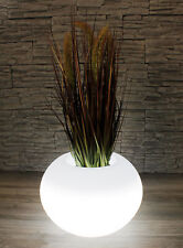 Moderner runder beleuchteter Blumenkübel 35x24 cm Pflanzgefäß Blumentopf LED RGB