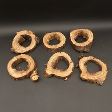 Hohle Baumscheibe Holzscheibe mit Loch Epoxidharz 15cm Bastelholz Deko Apfelbaum